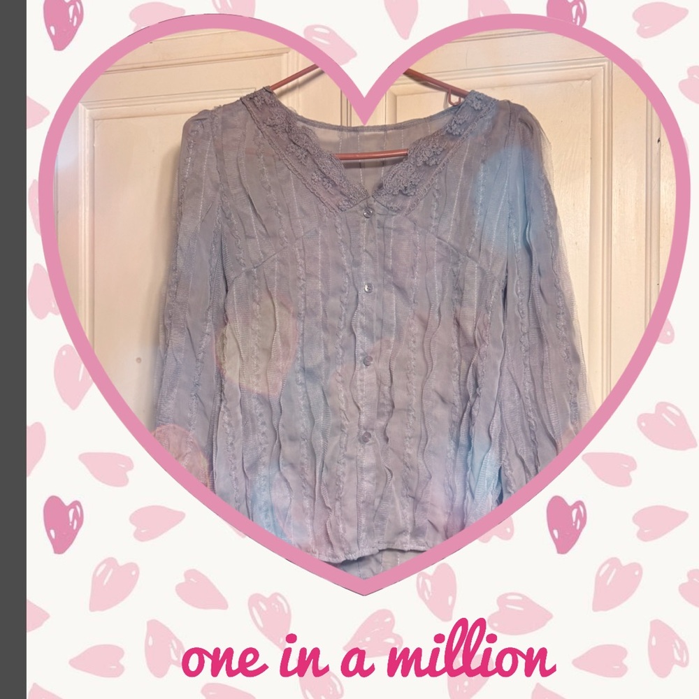 COPY - Chic Nation Purple Ribbed Buttoned Blouse